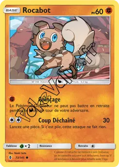 Carte Pokémon Rocabot  n°73 de la série Gardiens Ascendant