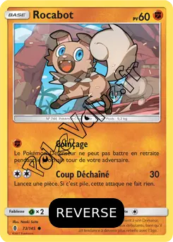 Carte Pokémon Rocabot  Reverse n°73 de la série Gardiens Ascendant