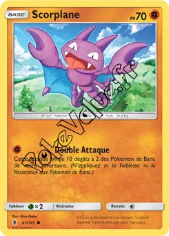 Carte Pokémon Scorplane  n°67 de la série Gardiens Ascendant