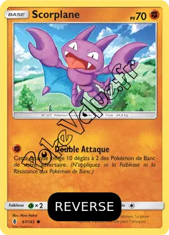 Carte Pokémon Scorplane  Reverse n°67 de la série Gardiens Ascendant