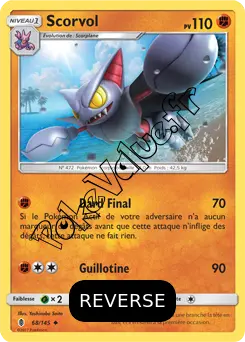 Carte Pokémon Scorvol  Reverse n°68 de la série Gardiens Ascendant