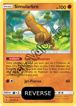 Carte Pokémon Simularbre  Reverse n°66 de la série Gardiens Ascendant