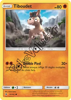 Carte Pokémon Tiboudet  n°75 de la série Gardiens Ascendant