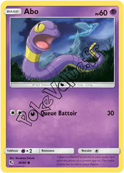 Carte Pokémon Abo n°26 de la série Destinées Occultes