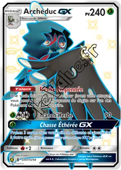 Carte Pokémon Archéduc GX n°SV47 de la série Destinées Occultes