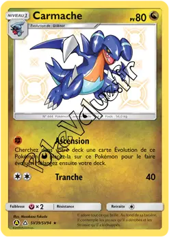 Carte Pokémon Carmache  n°SV39 de la série Destinées Occultes