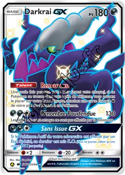 Carte Pokémon Darkrai GX  n°SV70 de la série Destinées Occultes
