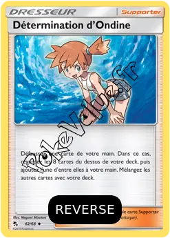 Carte Pokémon Détermination d’Ondine Reverse n°62 de la série Destinées Occultes