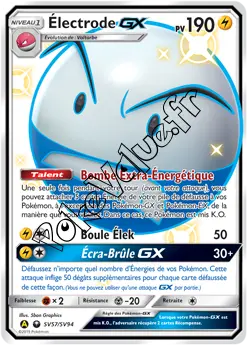 Carte Pokémon Électrode GX n°SV57 de la série Destinées Occultes