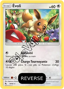 Carte Pokémon Évoli Reverse n°48 de la série Destinées Occultes