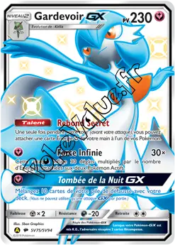Carte Pokémon Gardevoir GX  n°SV75 de la série Destinées Occultes