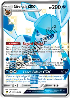 Carte Pokémon Givrali GX n°SV55 de la série Destinées Occultes