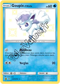 Carte Pokémon Goupix d’Alola n°SV8 de la série Destinées Occultes