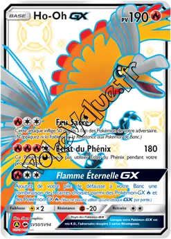 Carte Pokémon Ho-Oh GX n°SV50 de la série Destinées Occultes