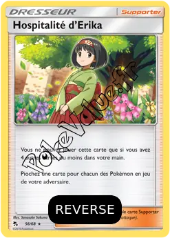 Carte Pokémon Hospitalité d’Erika Reverse n°56 de la série Destinées Occultes