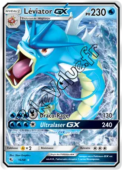 Carte Pokémon Léviator GX n°16 de la série Destinées Occultes