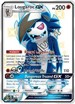 Carte Pokémon Lougaroc GX  n°SV66 de la série Destinées Occultes