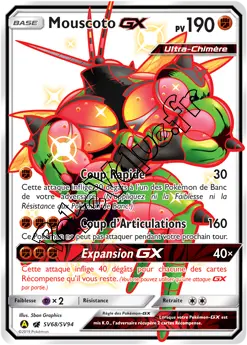 Carte Pokémon Mouscoto GX  n°SV68 de la série Destinées Occultes