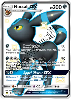 Carte Pokémon Noctali GX  n°SV69 de la série Destinées Occultes
