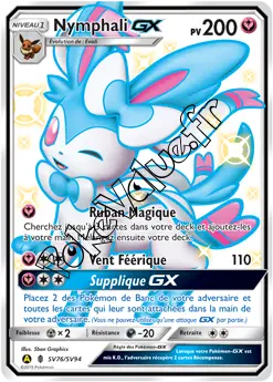 Carte Pokémon Nymphali GX  n°SV76 de la série Destinées Occultes