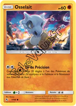Carte Pokémon Osselait n°37 de la série Destinées Occultes