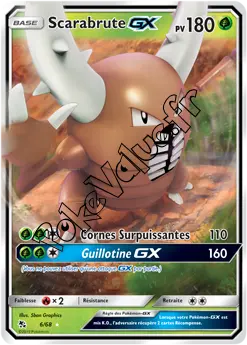 Carte Pokémon Scarabrute GX n°6 de la série Destinées Occultes