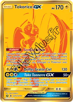 Carte Pokémon Tokorico GX  n°SV93 de la série Destinées Occultes