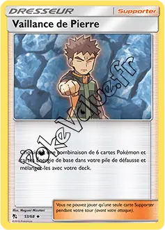 Carte Pokémon Vaillance de Pierre n°53 de la série Destinées Occultes