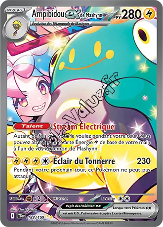 Carte Pokémon Ampibidou ex de Mashynn  n°183 de la série Aventures Ensemble