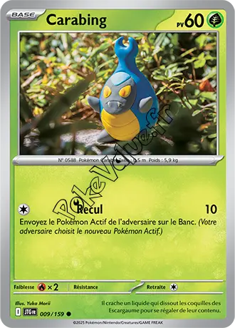 Carte Pokémon Carabing  n°009 de la série Aventures Ensemble