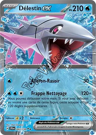 Carte Pokémon Délestin ex  n°043 de la série Aventures Ensemble