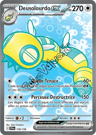 Carte Pokémon Deusolourdo ex  n°178 de la série Aventures Ensemble