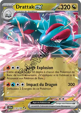 Carte Pokémon Drattak ex  n°114 de la série Aventures Ensemble