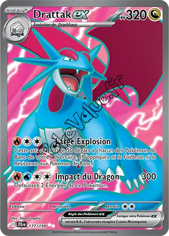 Carte Pokémon Drattak ex  n°177 de la série Aventures Ensemble