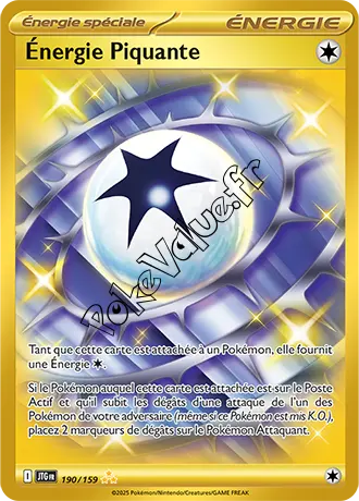 Carte Pokémon Énergie Piquante n°190 de la série Aventures Ensemble