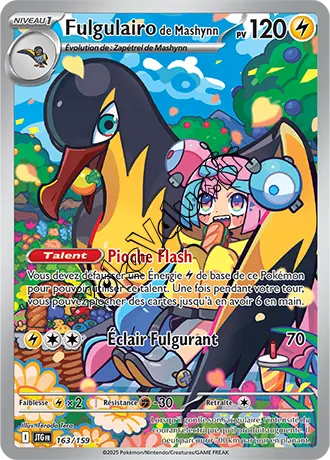 Carte Pokémon Fulgulairo de Mashynn  n°163 de la série Aventures Ensemble