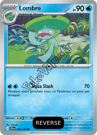 Carte Pokémon Lombre  Reverse n°036 de la série Aventures Ensemble