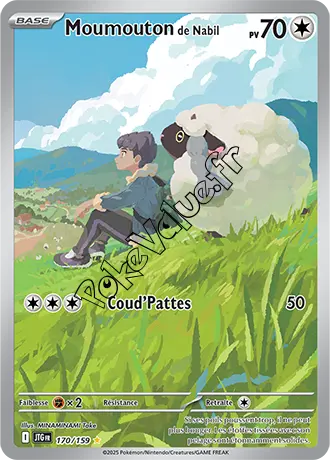 Carte Pokémon Moumouton de Nabil  n°170 de la série Aventures Ensemble