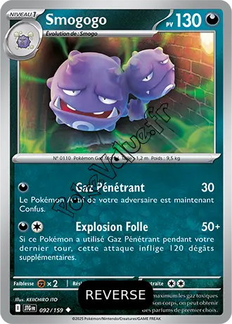 Carte Pokémon Smogogo  Reverse n°092 de la série Aventures Ensemble