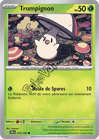 Carte Pokémon Trompignon  n°010 de la série Aventures Ensemble