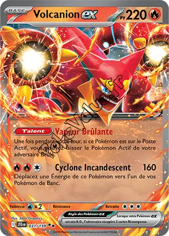 Carte Pokémon Volcanion ex  n°031 de la série Aventures Ensemble