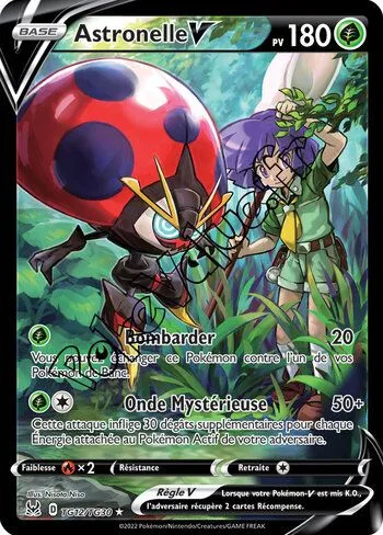 Carte Pokémon Astronelle V  n°TG12 de la série Origine Perdue