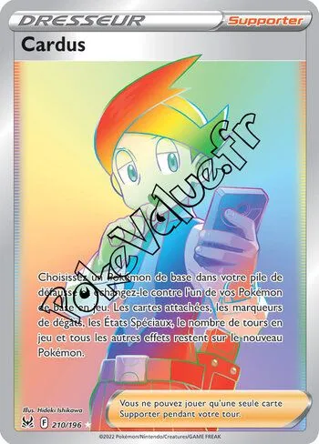 Carte Pokémon Cardus n°210 de la série Origine Perdue