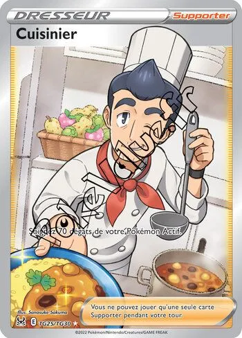 Carte Pokémon Cuisinier n°TG25 de la série Origine Perdue