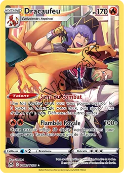Carte Pokémon Dracaufeu  n°TG03 de la série Origine Perdue