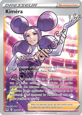 Carte Pokémon Kiméra n°191 de la série Origine Perdue