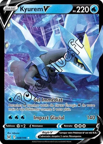 Carte Pokémon Kyurem V  n°048 de la série Origine Perdue