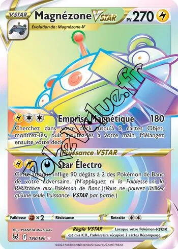 Carte Pokémon Magnézone VSTAR  n°198 de la série Origine Perdue
