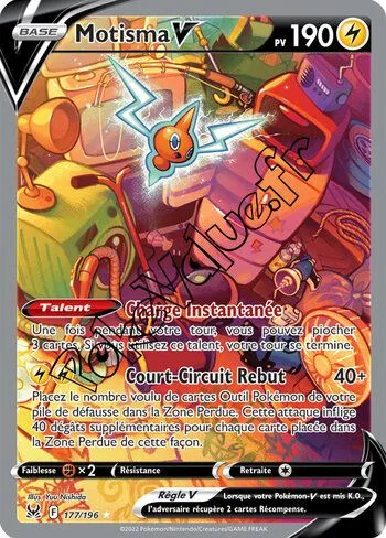 Carte Pokémon Motisma V  n°177 de la série Origine Perdue