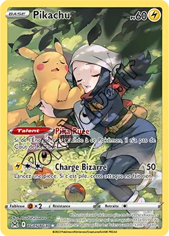 Carte Pokémon Pikachu  n°TG05 de la série Origine Perdue